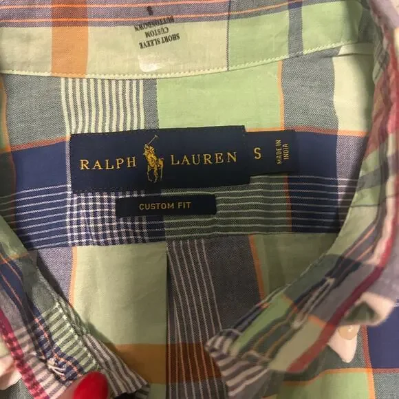 Ralph Lauren Custom Fit Short Sleeve Madras Plaid Shirt – Size S – New with Tags - Picture 3 of 6